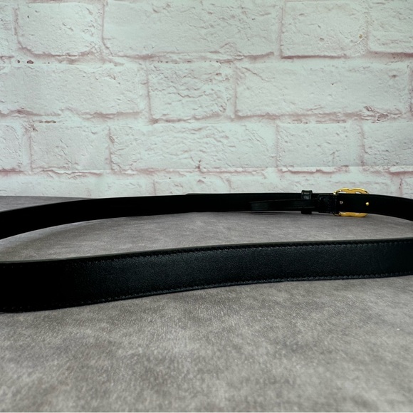 Gucci Double G Marmont Slim Black Leather Belt 409417 105/42 - Picture 7 of 12